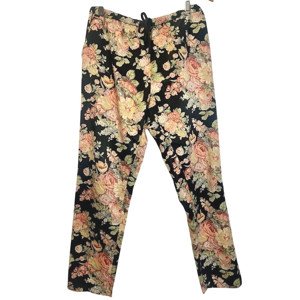 Scotch & Soda floral piped ankle pants satiny trousers Small‎